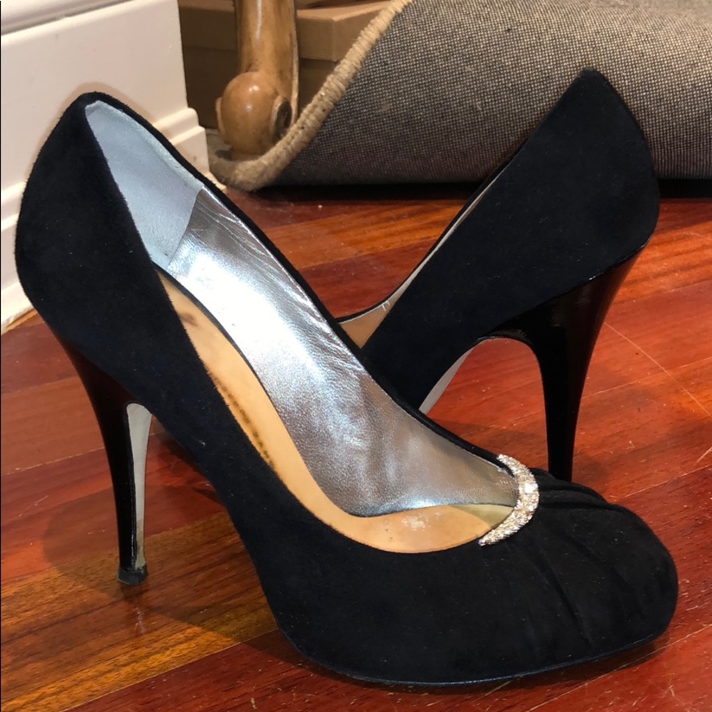 Giuseppe Zanotti Suede and Crystal Pumps